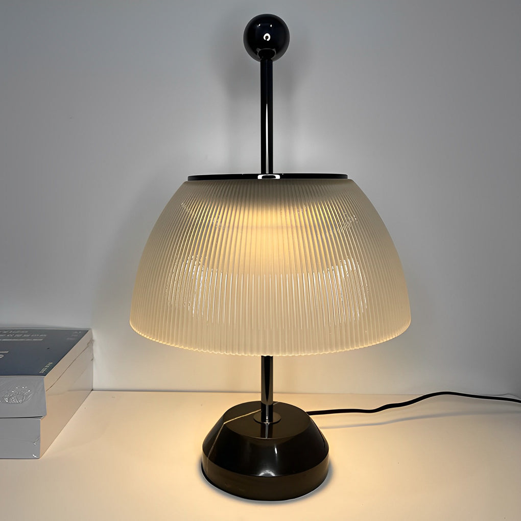 **Ribbed Glass Bowl & Metal Italian Accent Table Lamps**

Elevate your decor with our stylish Ribbed Glass Bowl and Metal Italian Accent Table Lamps. Perfect for modern living rooms or elegant bedroom settings, these lamps combine functionality with chic