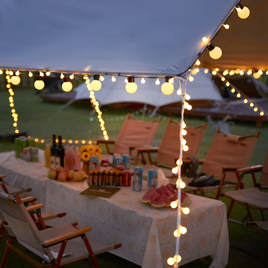 Waterproof Solar Powered LED Outdoor String Lights for Camping Decor