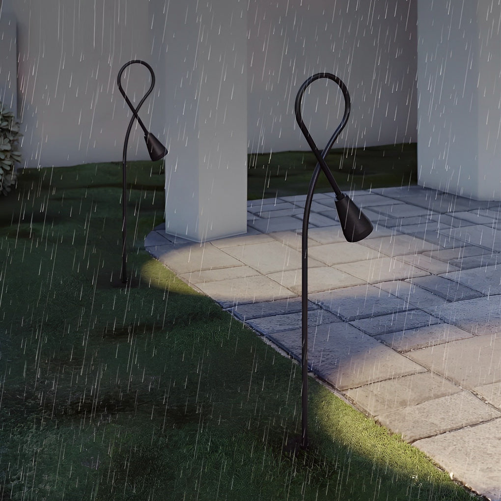 Arched Gooseneck Pathway Lights Waterproof LED COB Outdoor Lighting for Gardens and Walkways