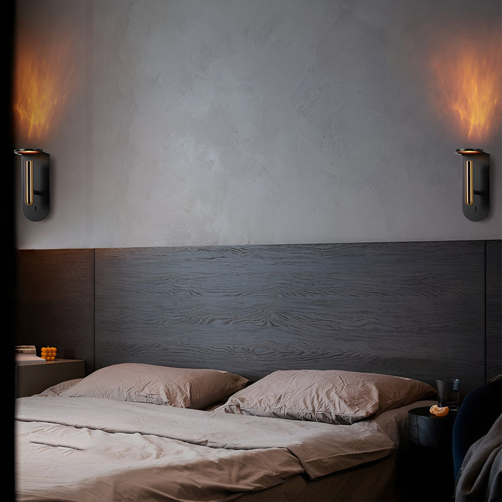 Nordic 3W LED Flame Effect Wall Sconce - Creative Wall Light for Ambient Decor