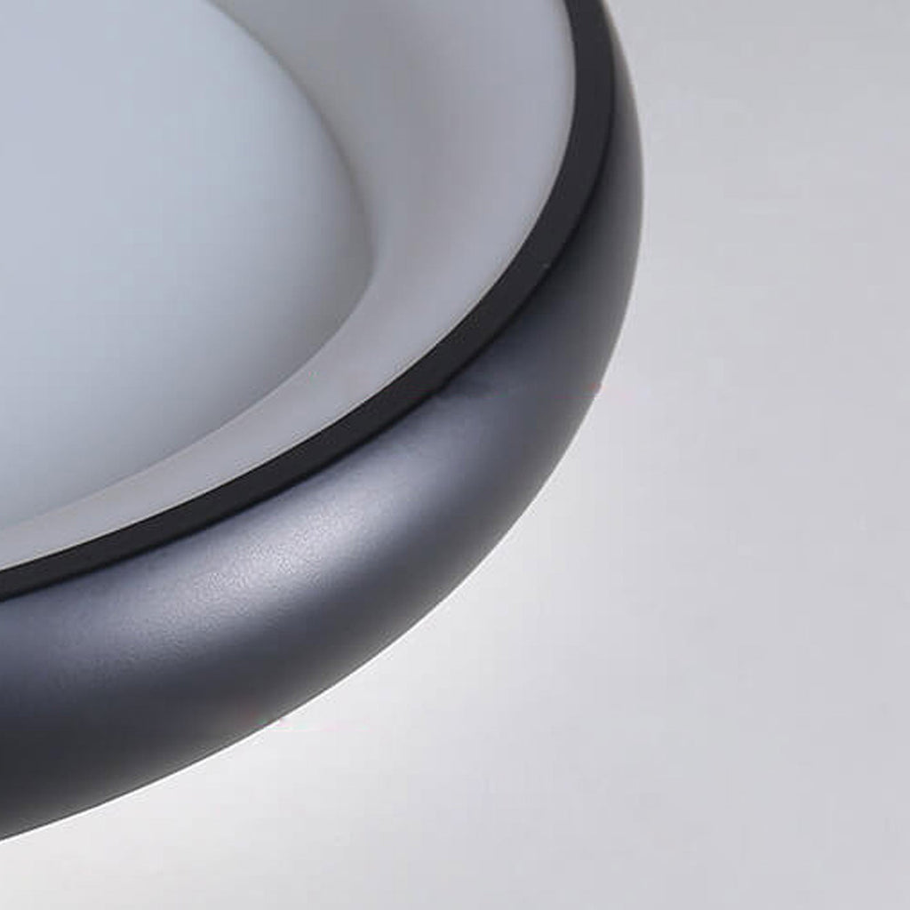 Modern Minimalist Round LED Flush Mount Ceiling Light - Aluminum & Acrylic Design
