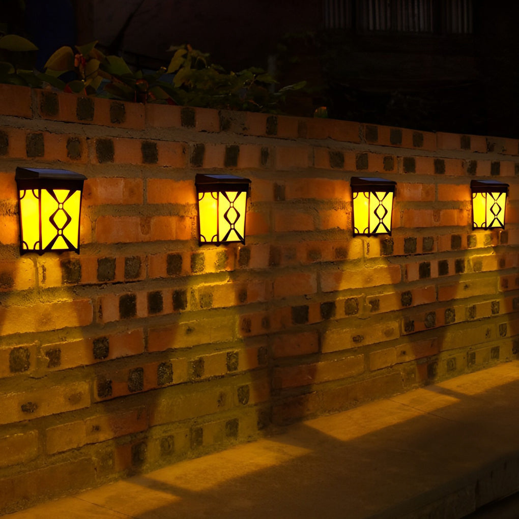 2Pcs Waterproof LED RGB Motion Sensor Solar Wall Lights