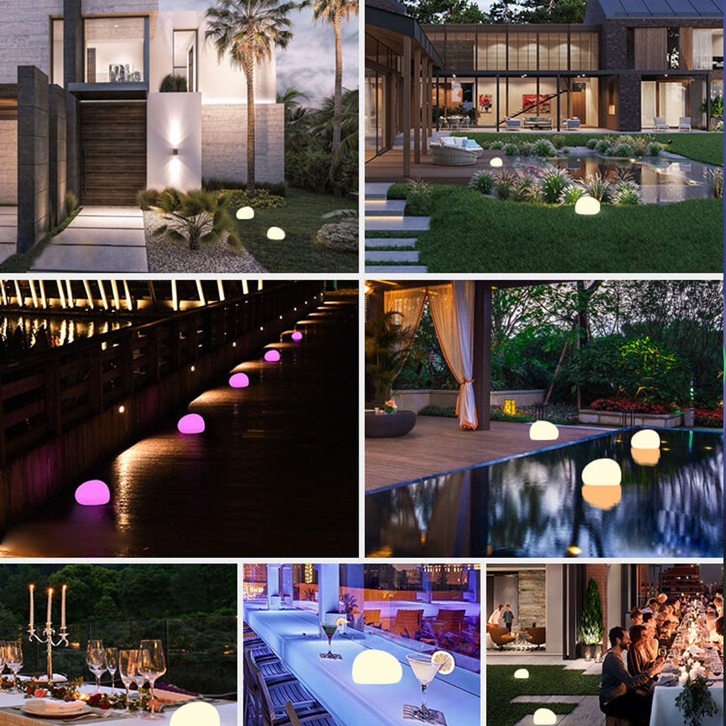 Solar Waterproof PE Spherical LED Lawn Light | Outdoor Decorative Lighting