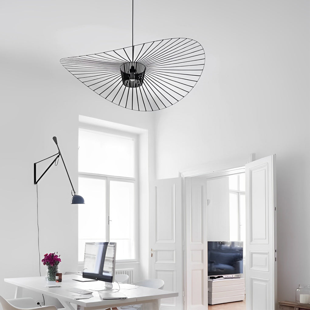 French Nordic Chandelier Pendant Light Fixture - Creative Fabric Hat Design