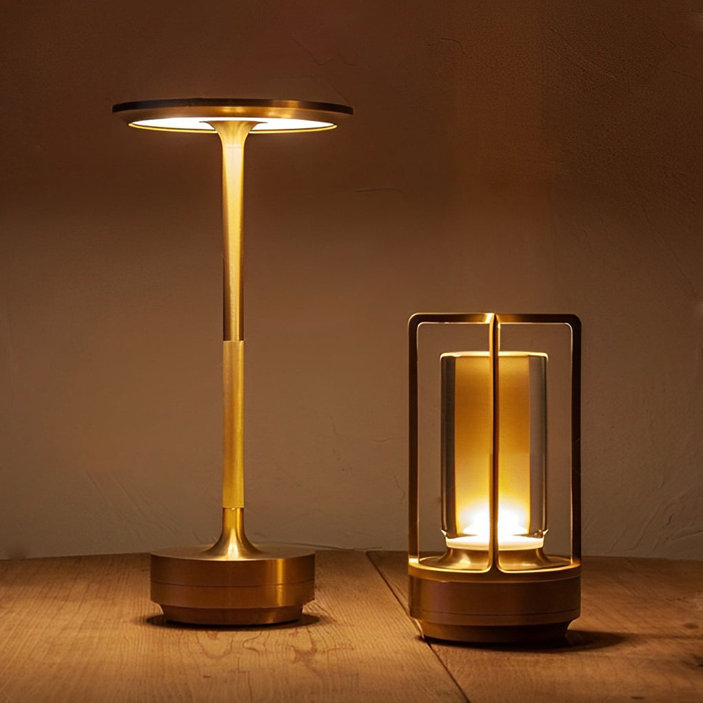 Title: Sleek Metal UFO Alien Table Lamp - Cordless & Modern

Description: Illuminate your space with our Slender Cordless UFO Alien Table Lamp. Featuring a stylish plated metal design, this futuristic lamp is perfect for adding a unique touch to any room.