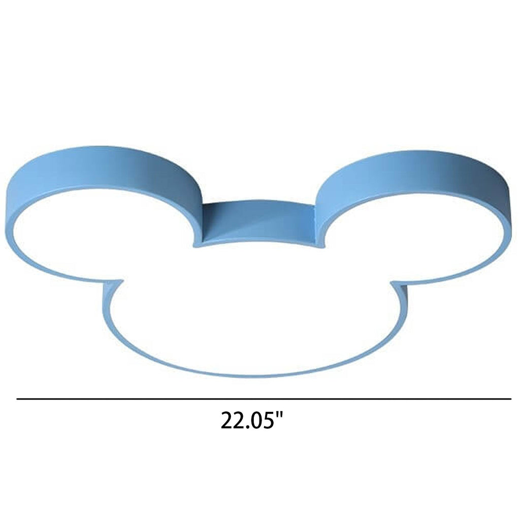 Contemporary Mouse Cartoon LED Flush Mount Light for Living Room & Bedroom