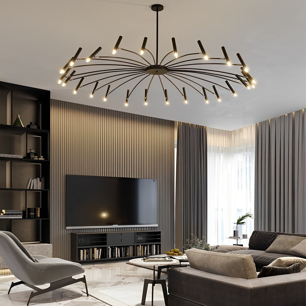 Adjustable Metal DIY Three-Step Dimming LED Chandelier