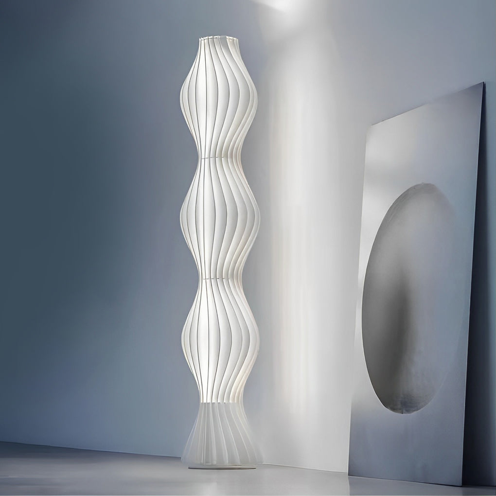 Modern Coastal LED Wavy Floor Lamp - Stylish Lighting for Beach-Inspired Decor