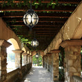 Metal Orb Pendant Light - Moisture Proof Outdoor Ceiling Globe