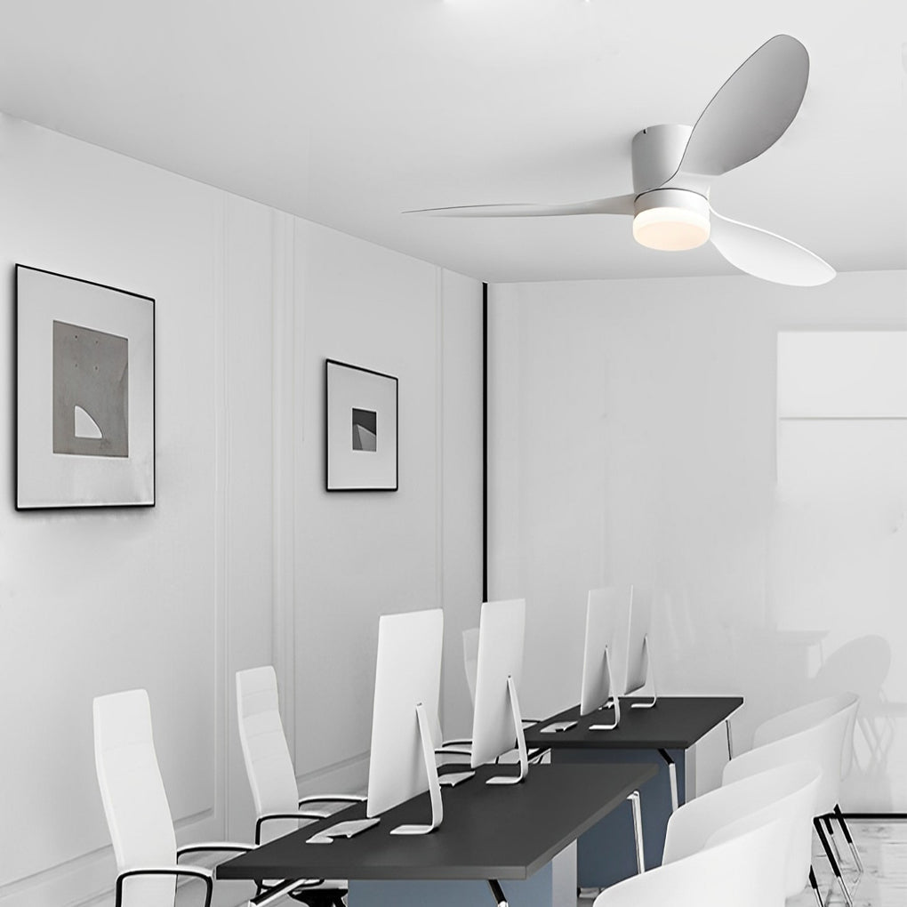 52 Inch LED Dimmable Modern Ceiling Fan with Remote - Silent 3 Blade Design