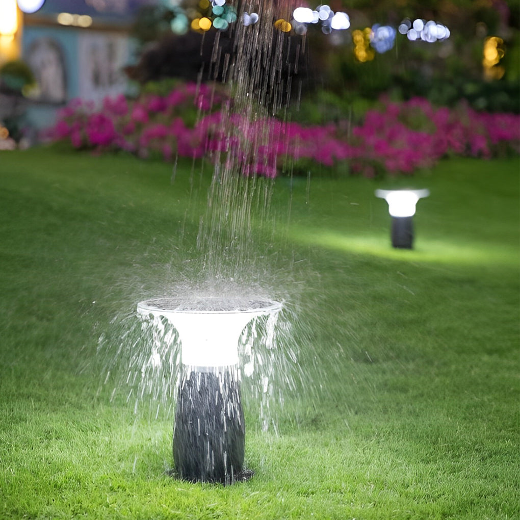 3.5W Solar LED Path Downlights - 360° Modern Black Landscape Lighting