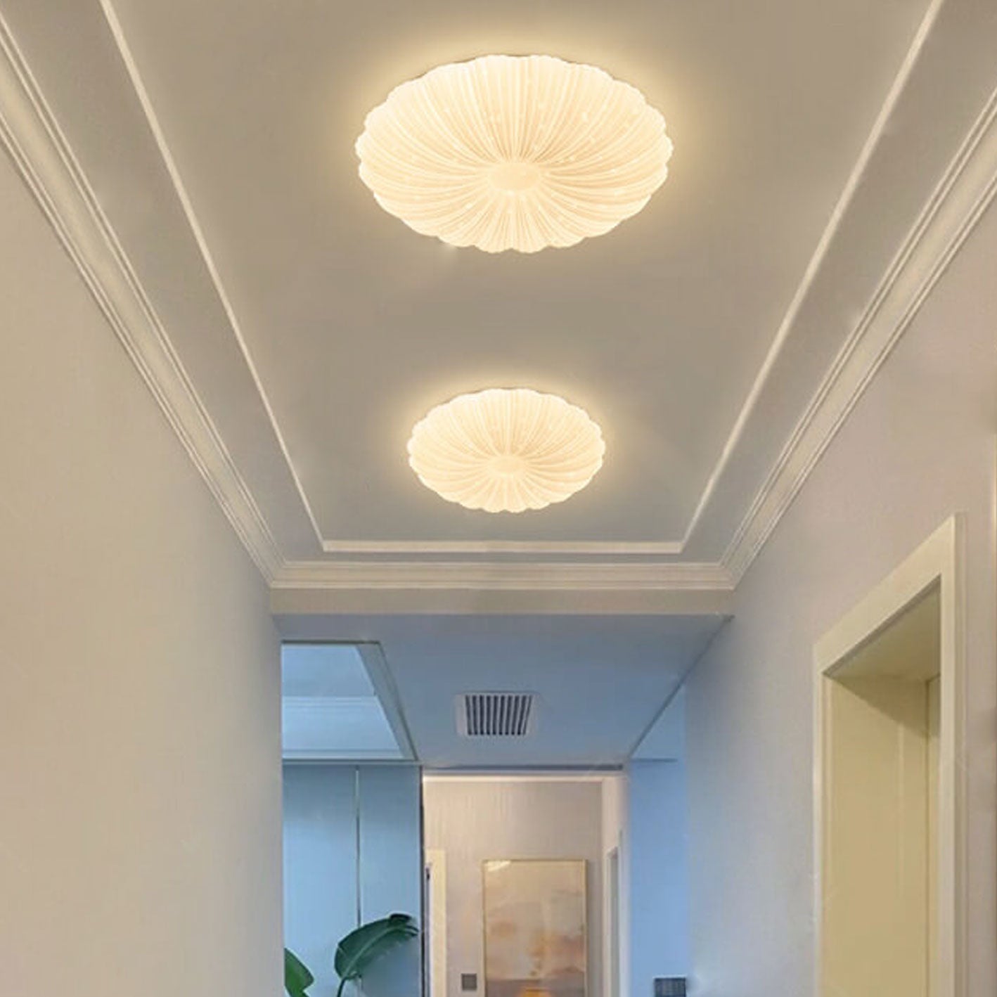 Modern Minimalist Acrylic Round LED Flush Mount Ceiling Light