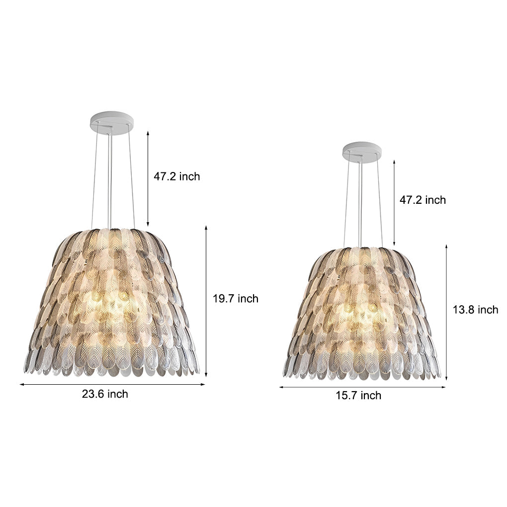 Acrylic Feathers Modern Dimming Chandelier Light