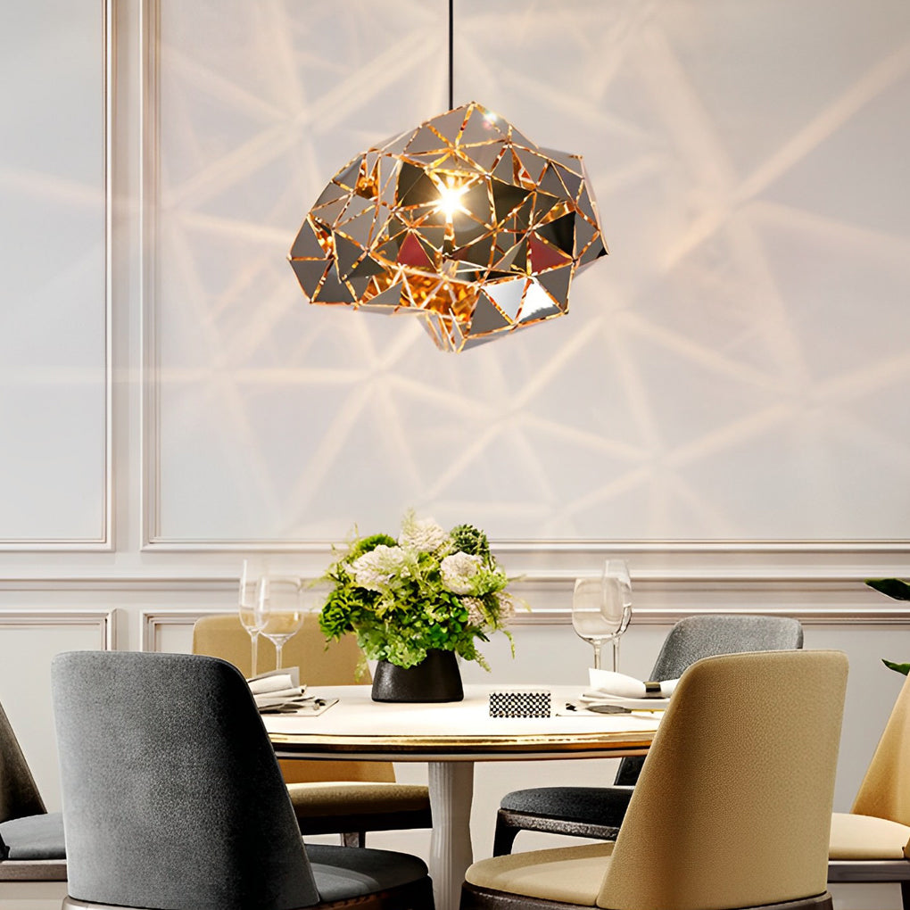 Irregular Stainless Steel Hollow Chandelier - Creative Post-Modern Design