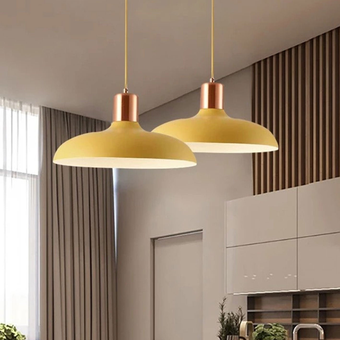 Nordic Creative Macaron Pendant Light - 1-Light Modern Design, Minimalist Ceiling Fixture, Colorful Lighting for Home Décor