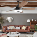 5 Blades Mute Dimmable LED Ceiling Fan with Remote - Nordic Style Modern Design