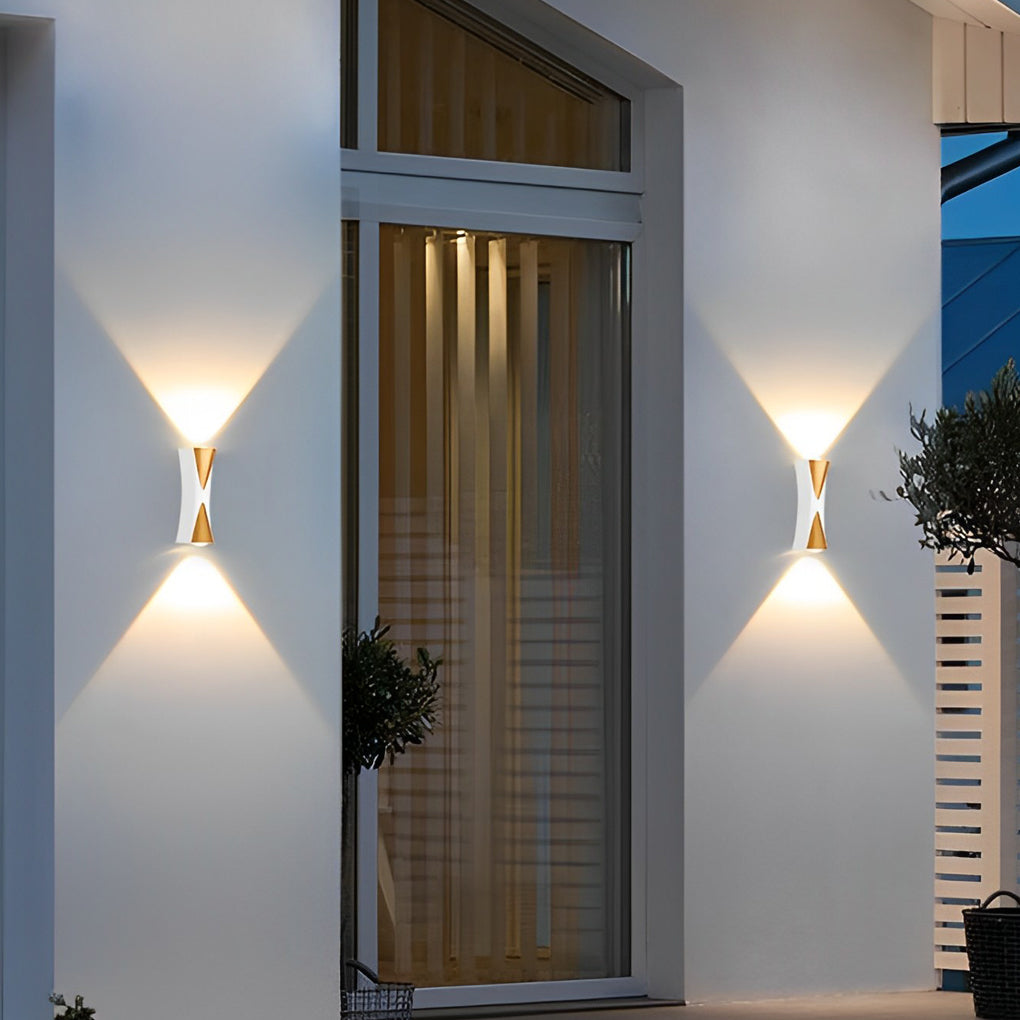 Modern Waterproof LED Outdoor Wall Lamp - Up and Down Lights