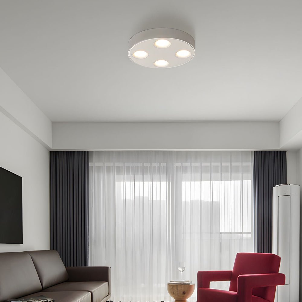 9.1-Inch 4-Light LED Flush Mount Ceiling Light for Bathroom Lighting