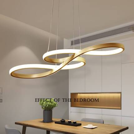 Modern Double-Sided Twist LED Chandelier | 1-Light Hanging Light Fixture