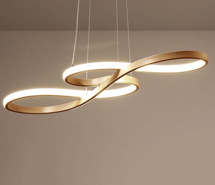 Modern Double-Sided Twist LED Chandelier | 1-Light Hanging Light Fixture
