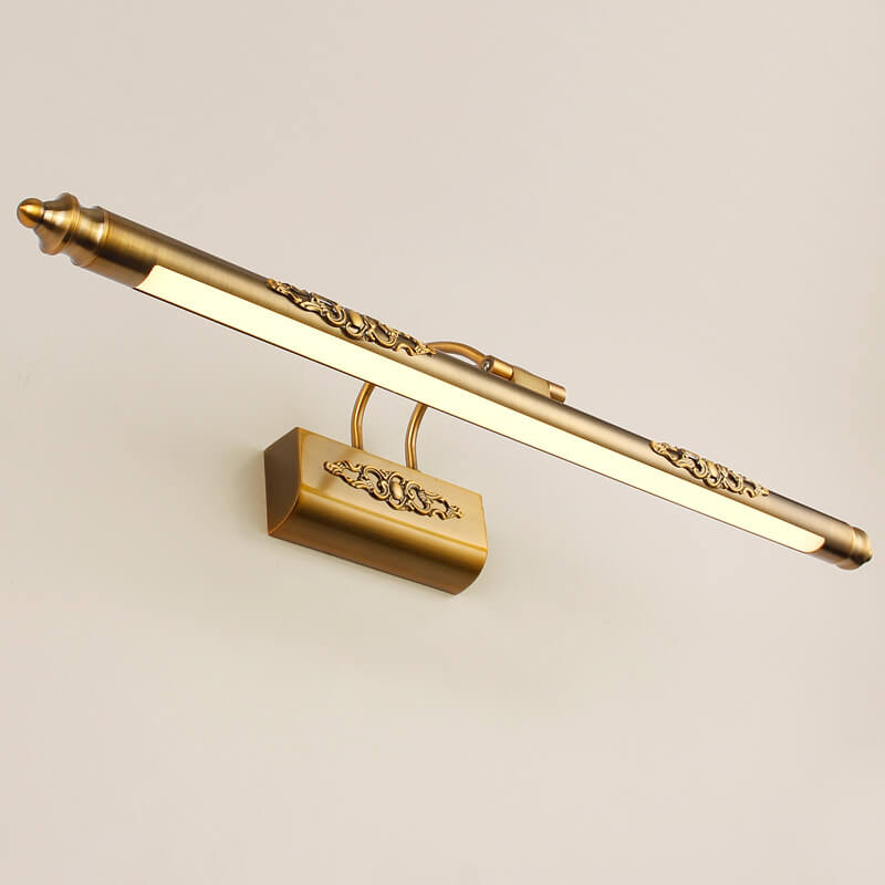 Retro European Carved 1-Light LED Bathroom Mirror Light Fixture