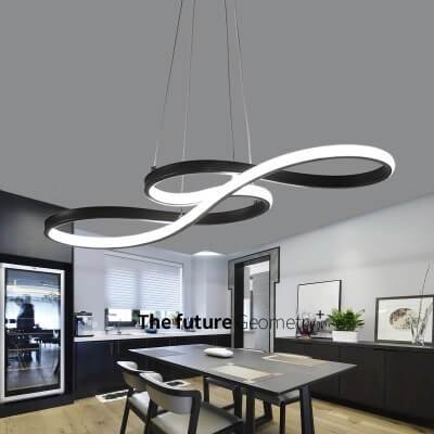 Modern Double-Sided Twist LED Chandelier | 1-Light Hanging Light Fixture