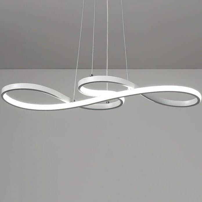 Modern Double-Sided Twist LED Chandelier | 1-Light Hanging Light Fixture
