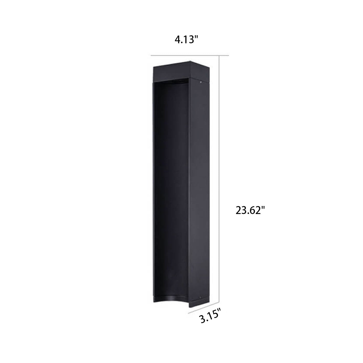 Square Aluminum LED Outdoor Garden Path Lamp - Durable Lighting for Your Lawn