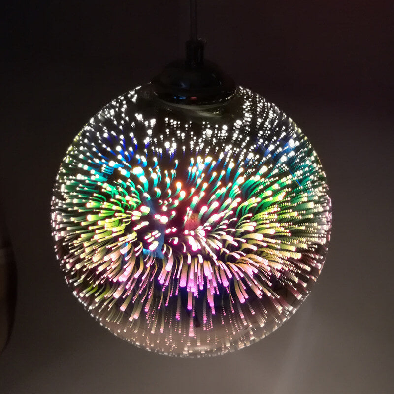 Colorful Fireworks Glass 1-Light Dome Pendant Light 

Illuminate your space with this stunning colorful fireworks glass pendant light. Perfect for modern decor, this one-light dome fixture blends artistry with functionality, making it ideal for kitchens,
