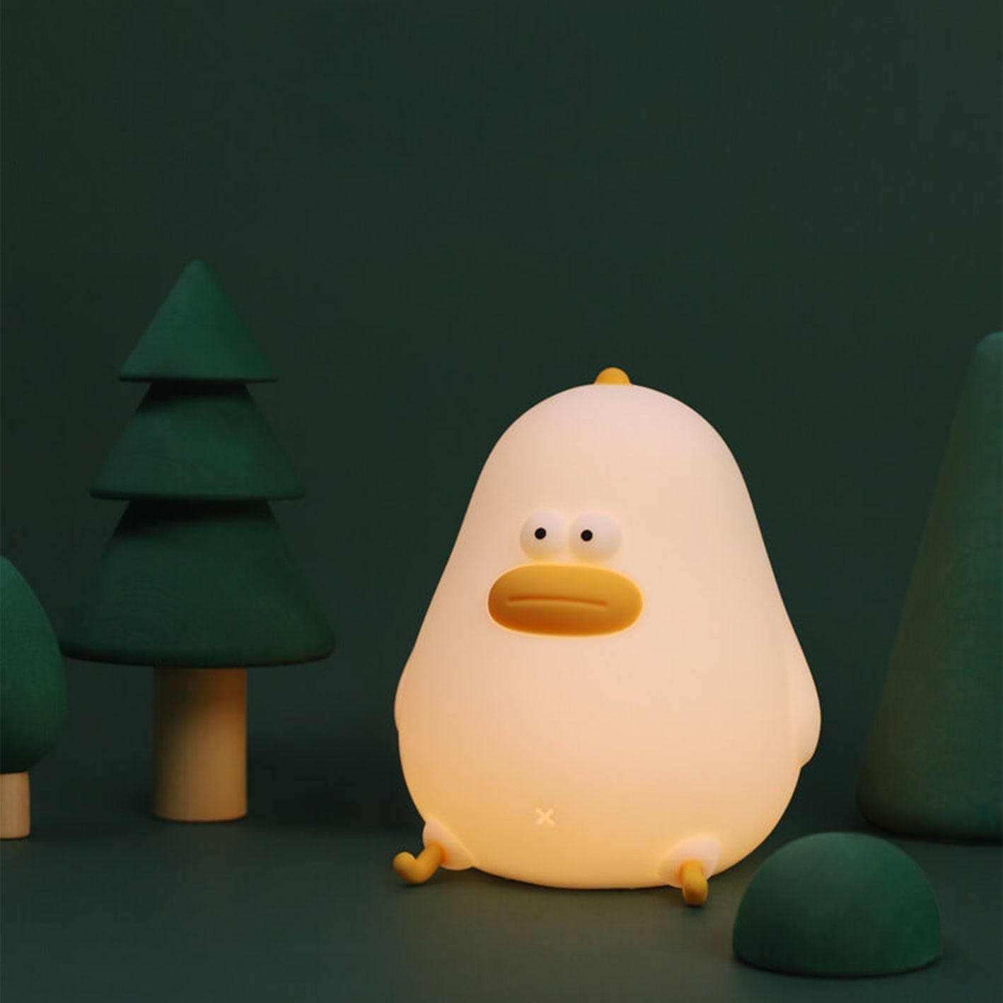 Cartoon Chick LED Silicone Night Light - USB Table Lamp for Kids