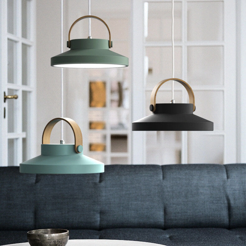 Nordic Macaron Ring Dome LED Pendant Light - Modern Ceiling Fixture for Kitchen & Dining Room