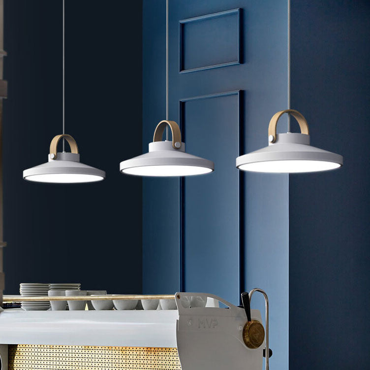 Nordic Macaron Ring Dome LED Pendant Light - Modern Ceiling Fixture for Kitchen & Dining Room