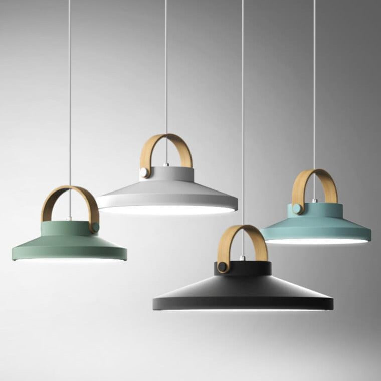Nordic Macaron Ring Dome LED Pendant Light - Modern Ceiling Fixture for Kitchen & Dining Room