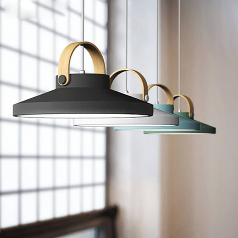 Nordic Macaron Ring Dome LED Pendant Light - Modern Ceiling Fixture for Kitchen & Dining Room
