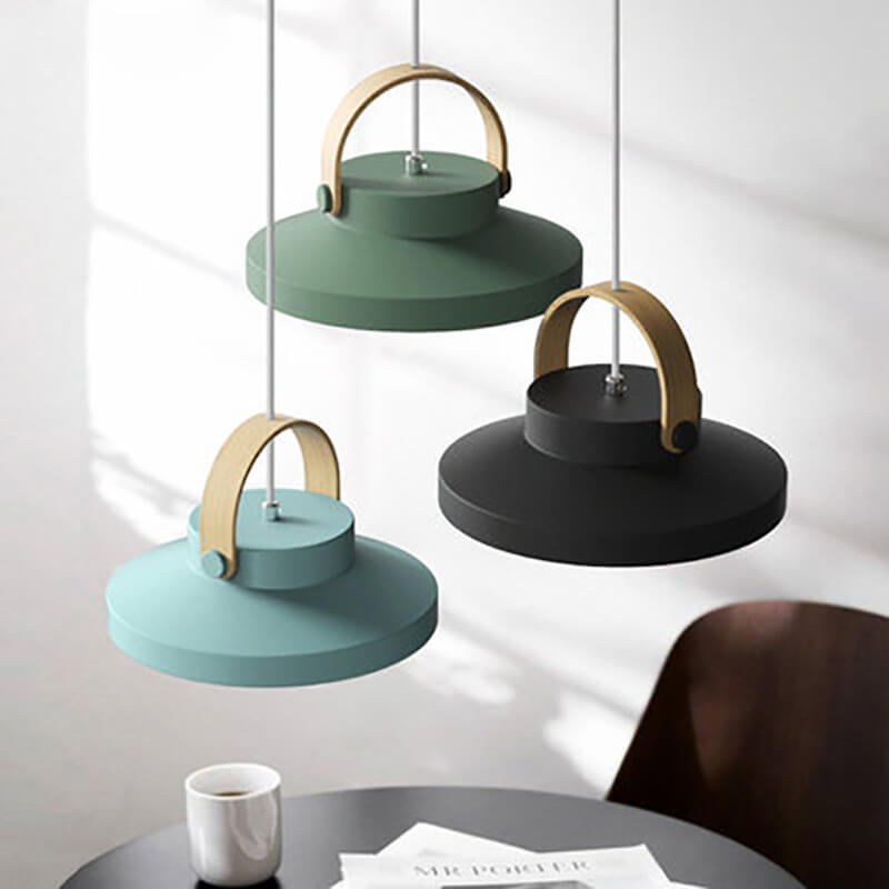 Nordic Macaron Ring Dome LED Pendant Light - Modern Ceiling Fixture for Kitchen & Dining Room
