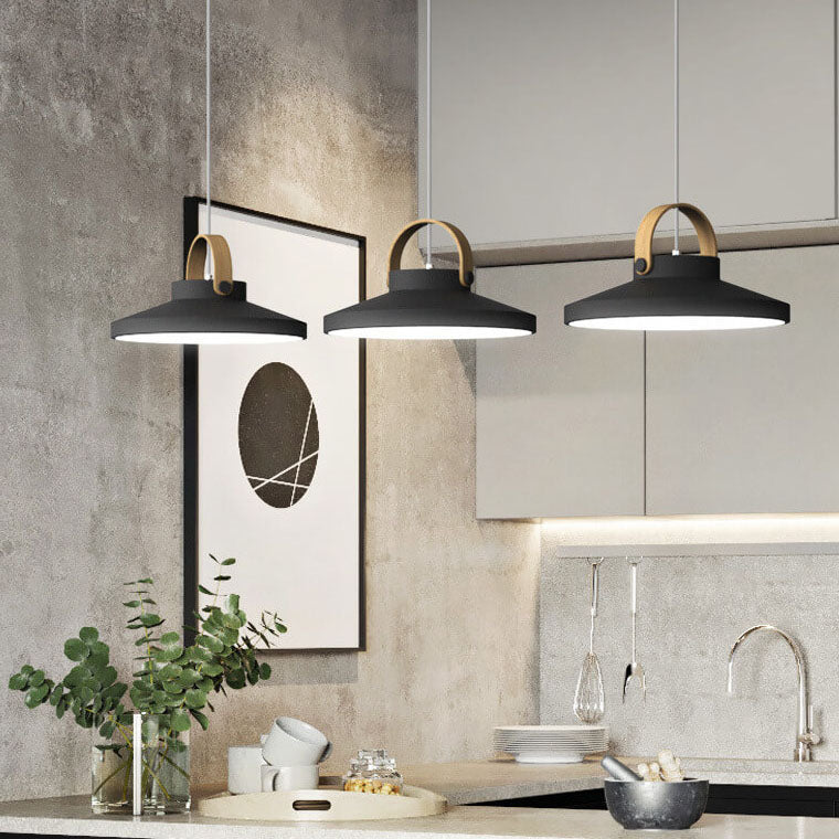 Nordic Macaron Ring Dome LED Pendant Light - Modern Ceiling Fixture for Kitchen & Dining Room