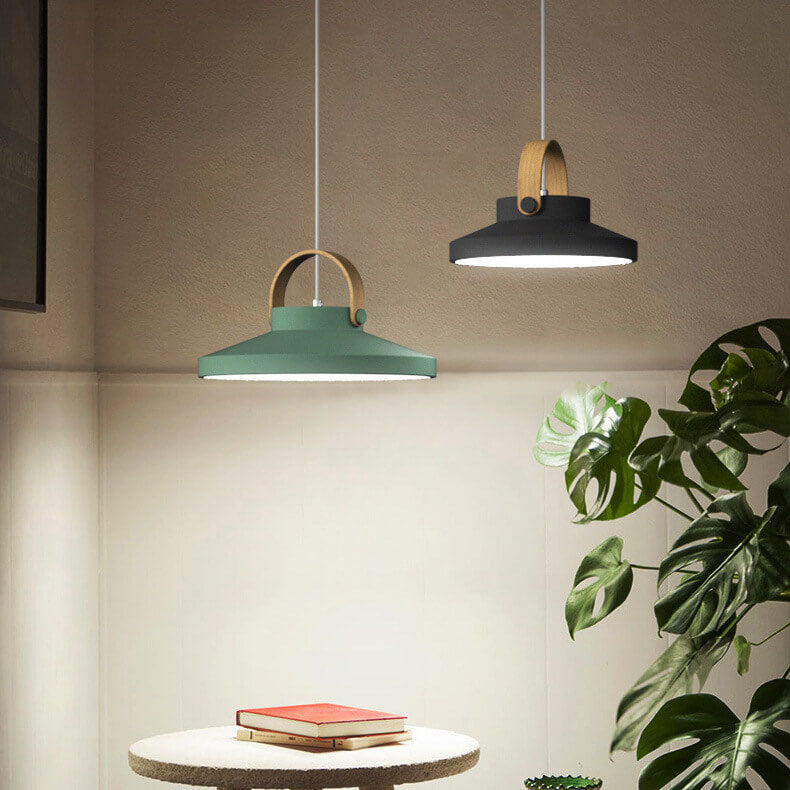 Nordic Macaron Ring Dome LED Pendant Light - Modern Ceiling Fixture for Kitchen & Dining Room