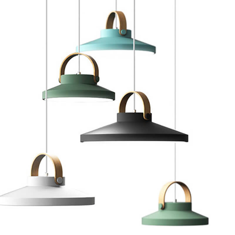 Nordic Macaron Ring Dome LED Pendant Light - Modern Ceiling Fixture for Kitchen & Dining Room