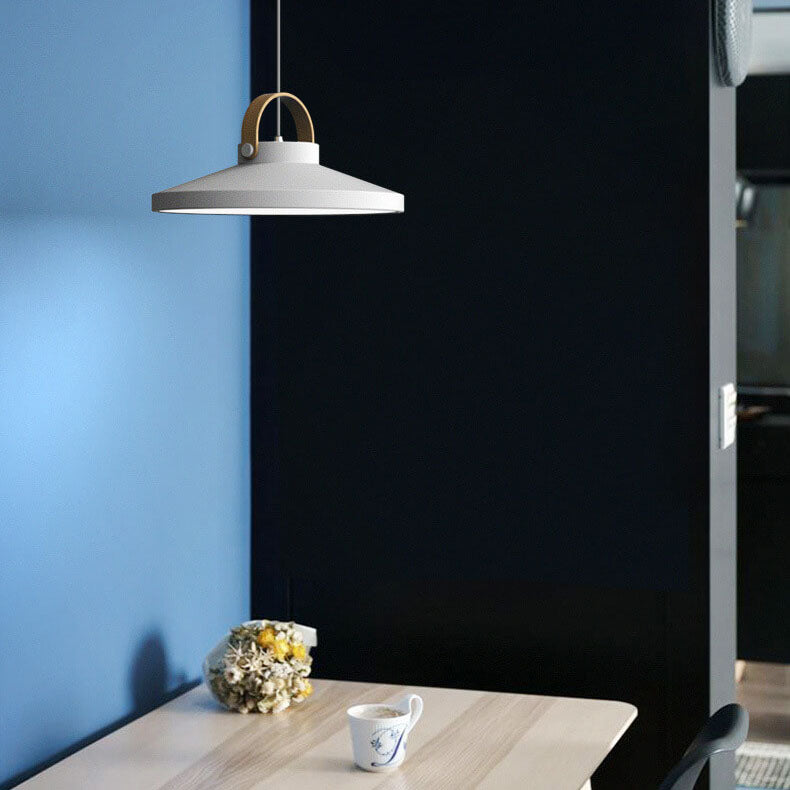 Nordic Macaron Ring Dome LED Pendant Light - Modern Ceiling Fixture for Kitchen & Dining Room