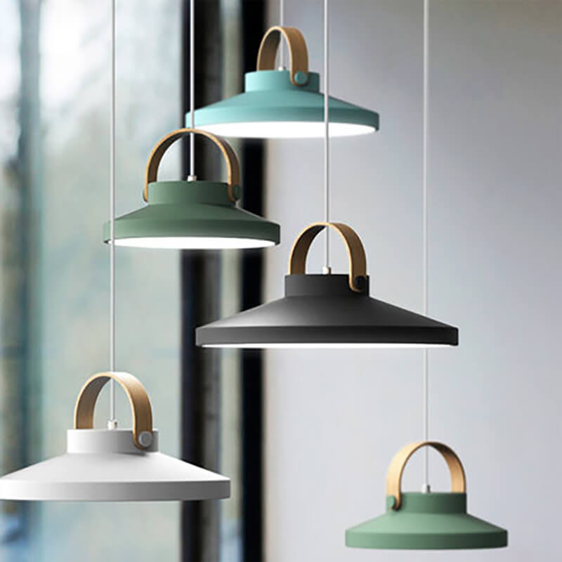 Nordic Macaron Ring Dome LED Pendant Light - Modern Ceiling Fixture for Kitchen & Dining Room