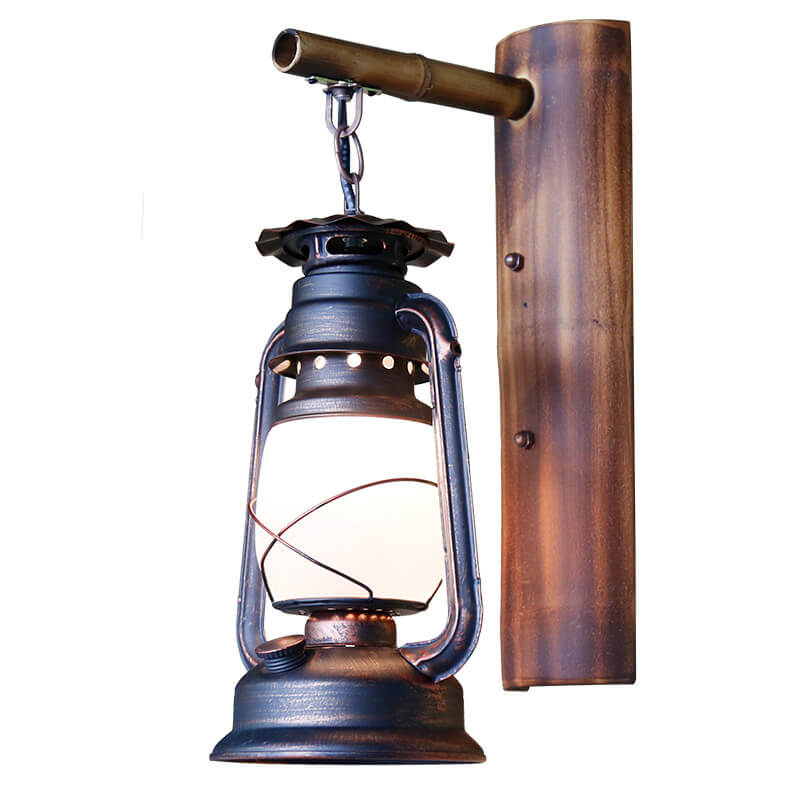 Vintage Horse Lantern Wall Sconce - 1-Light Iron Lamp, Rustic Home Decor, Equestrian Lighting, Antique-Style Indoor Fixture