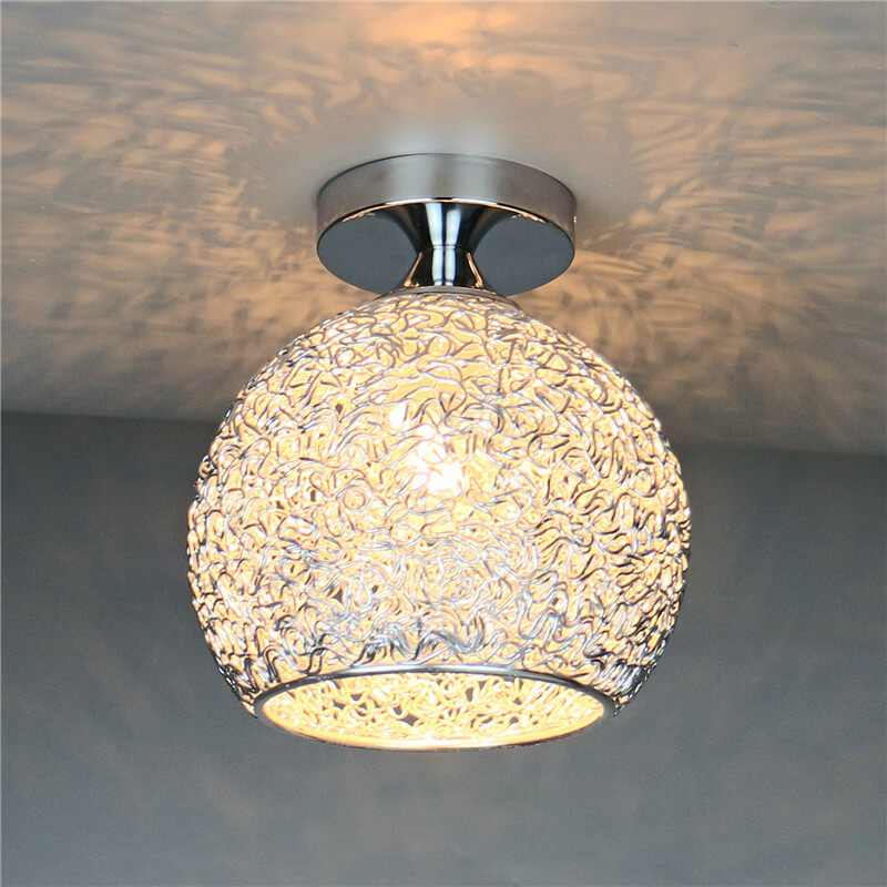 Colorful Modern Dome Semi-Flush Mount Light - 1-Light Ceiling Fixture