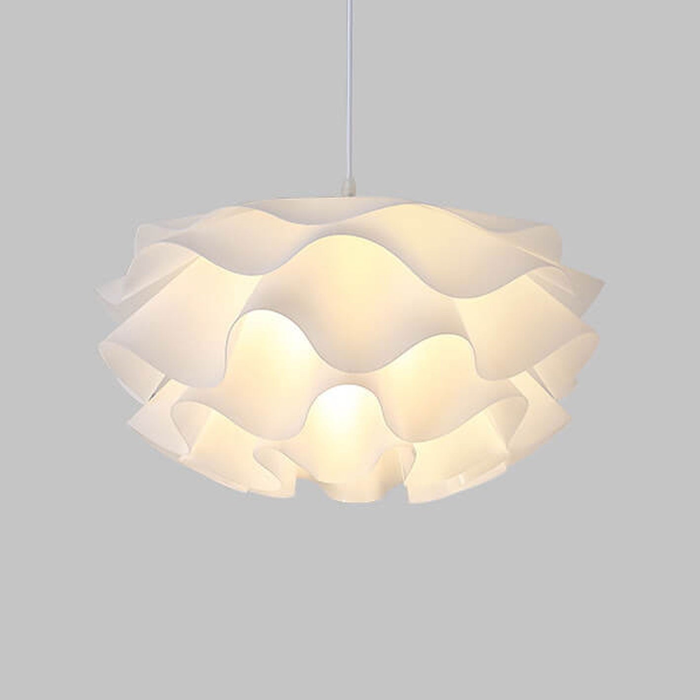 Modern Minimalist Iron Acrylic Floral Pendant Light - 1-Light Fixture for Living Room