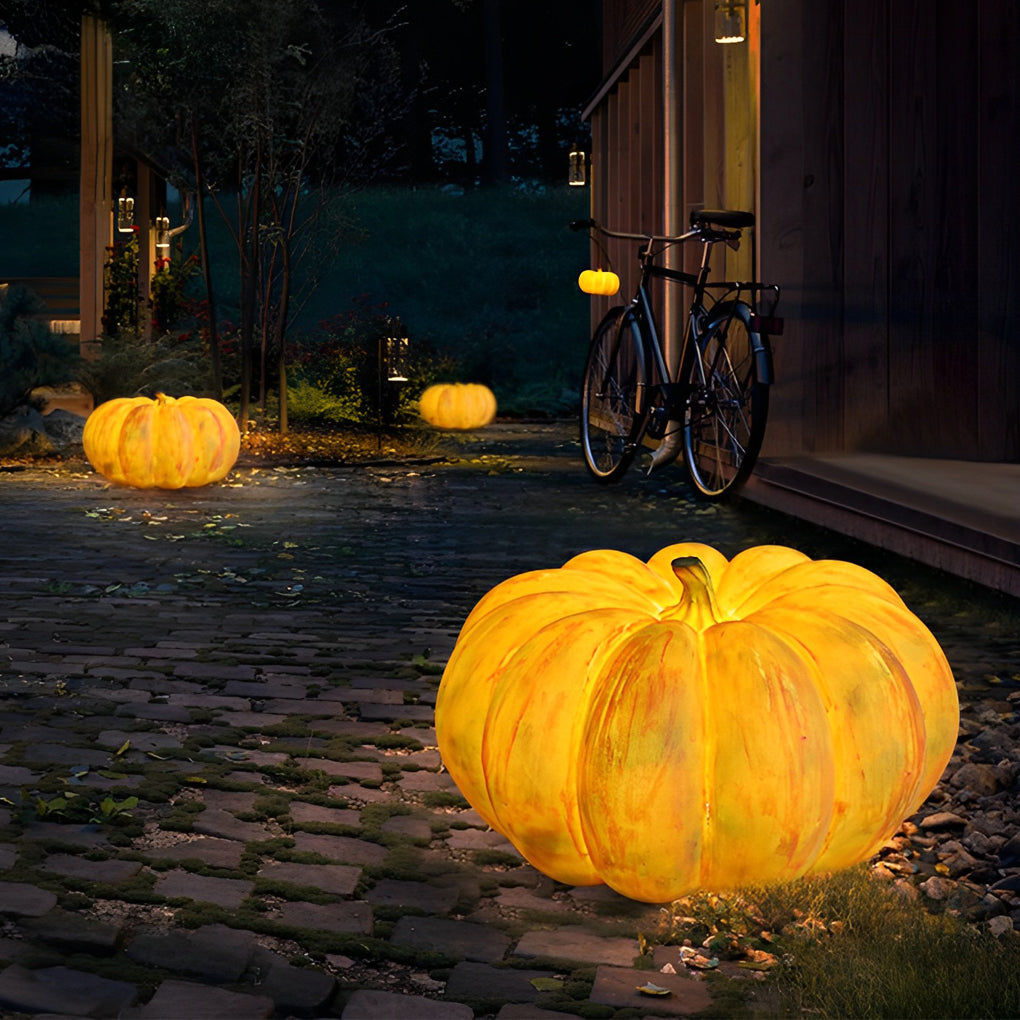 Portable Waterproof LED Pumpkin Light - USB Rechargeable Outdoor Decoration