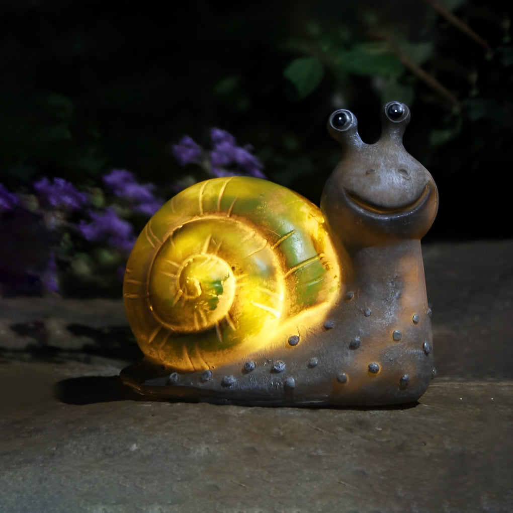 Resin LED Solar Lights for Garden - Dog, Rabbit, Snail, Owl Decor