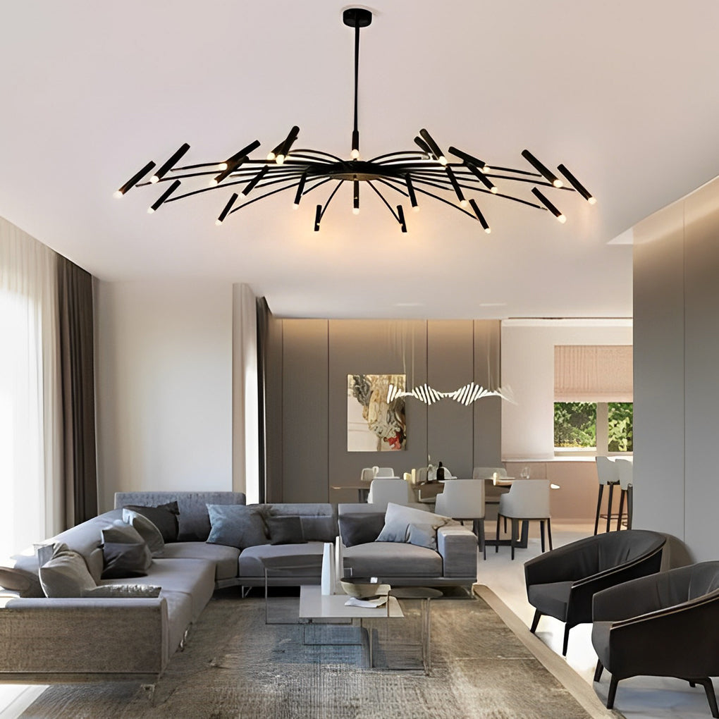 Adjustable Metal DIY Three-Step Dimming LED Chandelier