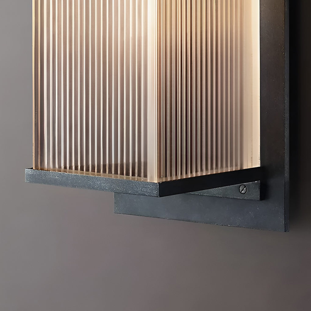 Rectangular Waterproof LED Solar Wall Sconce Lighting - 3W Modern Outdoor Fixture