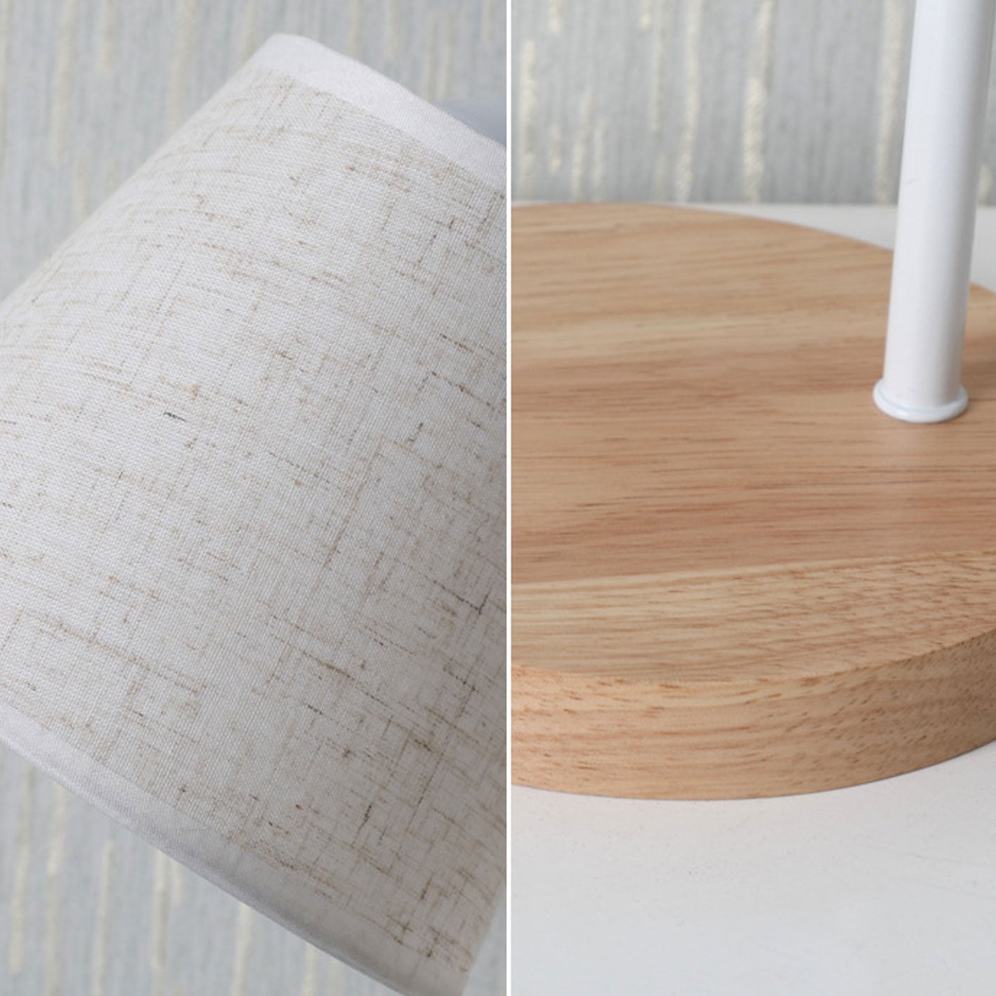Nordic Minimalist Cone Linen Shade Wood Base 1-Light Table Lamp | Modern Scandinavian Lighting | Decorative Desk Lamp for Living Room, Bedroom, Office | Stylish Home Decor Accent | Warm White Light Fixture