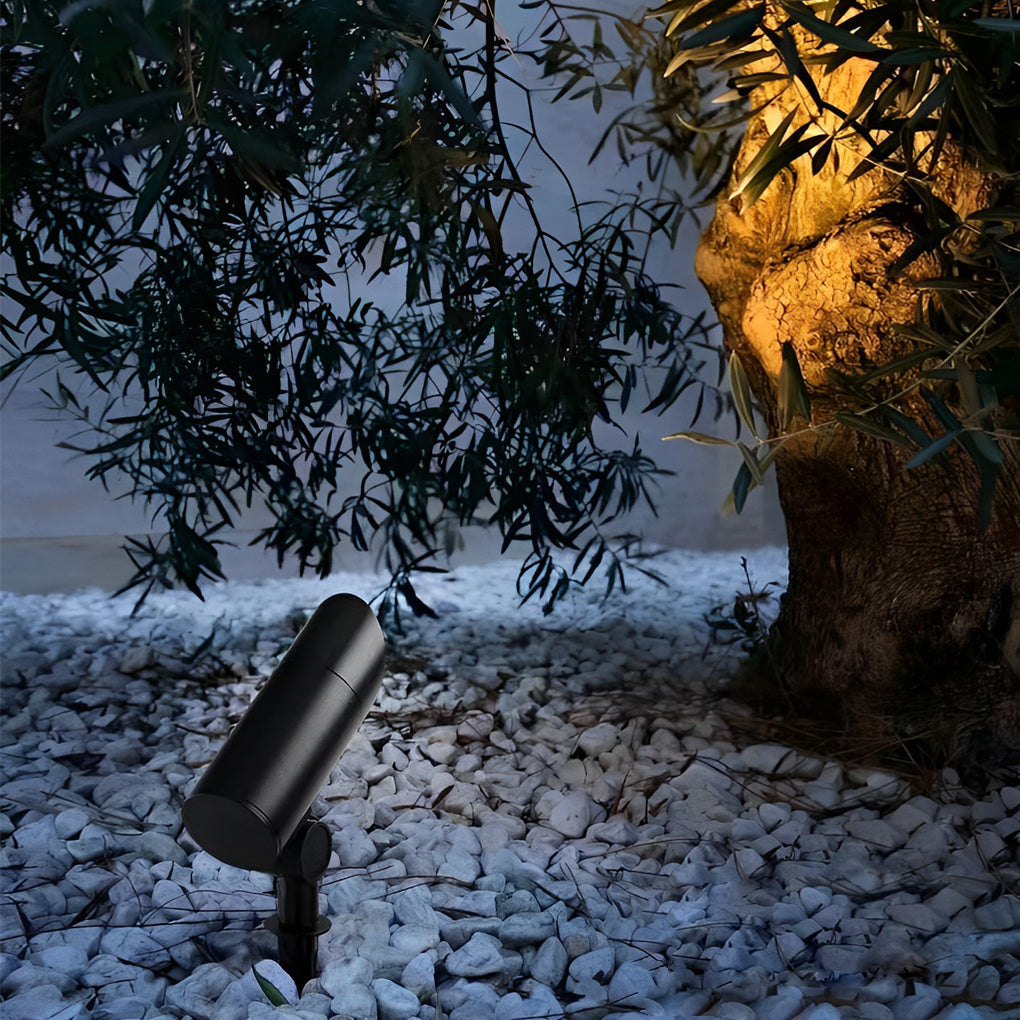 Waterproof Black Modern LED Outdoor Spotlights Lawn Lamp