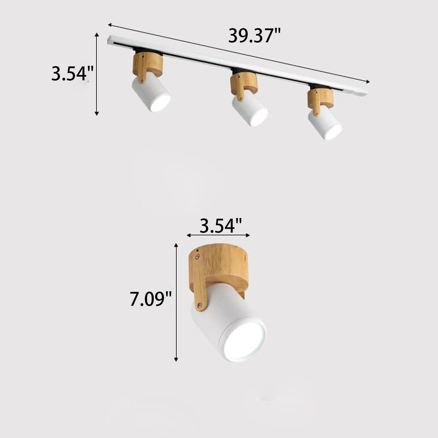 Nordic Minimalist 1/3 Light Flush Mount Ceiling Fixture